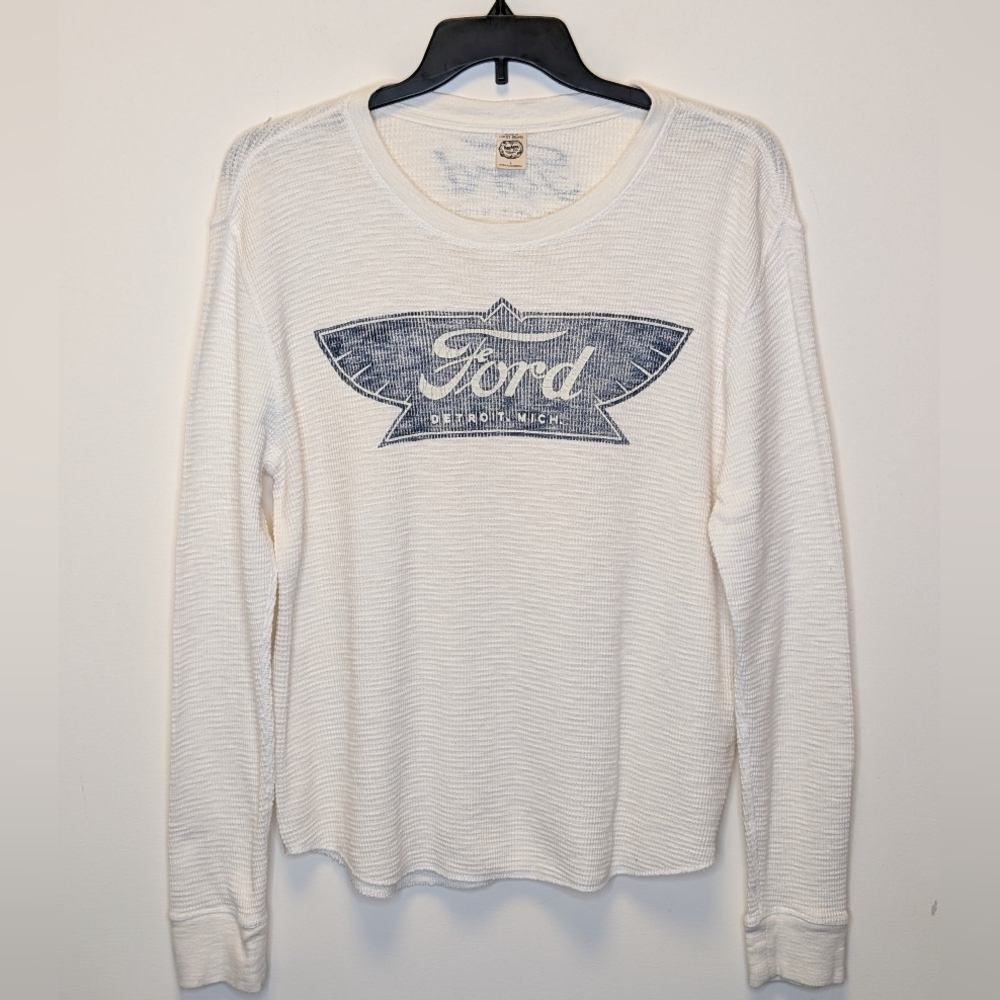 Lucky Brand Ford Motor Co Detroit Waffle Knit Thermal Shirt Men’s L - Picture 8 of 11